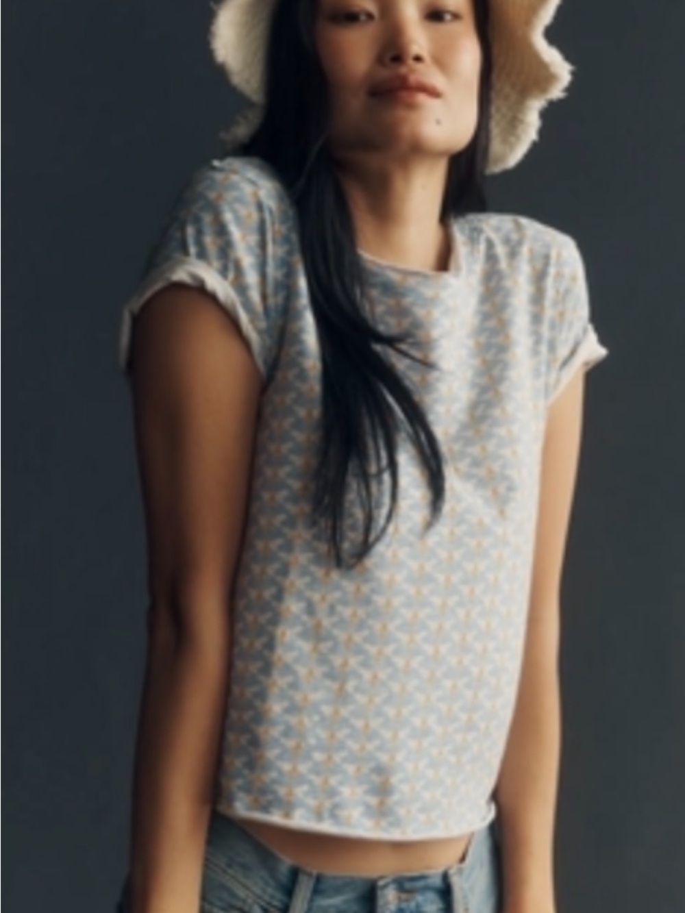 Maeve Caitlin Cotton Boxy Tee.